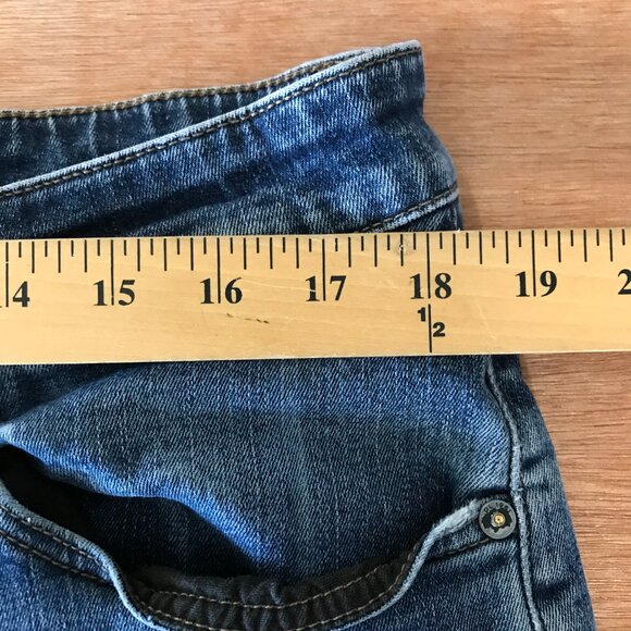 DL1961 Avery Straight Jeans Men 38x34 Blue Mid Rise Medium Wash Distressed 16800 - Picture 11 of 13